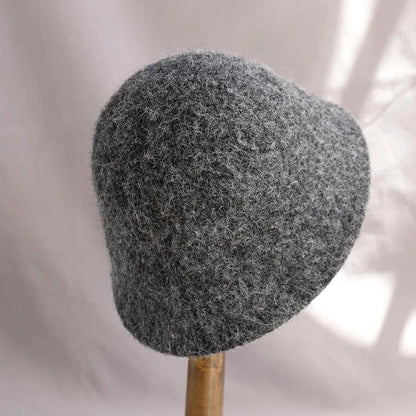 Female Cold-Season Fleece Cloche and Womens Winter Wool Bucket Hat
