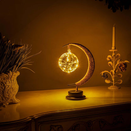 Realistic Moon Orb, Precision Detailed Celestial Lamp
