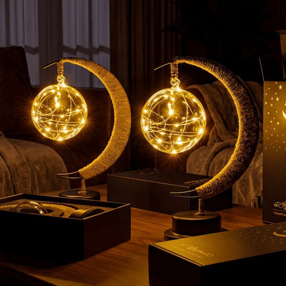Realistic Moon Orb, Precision Detailed Celestial Lamp