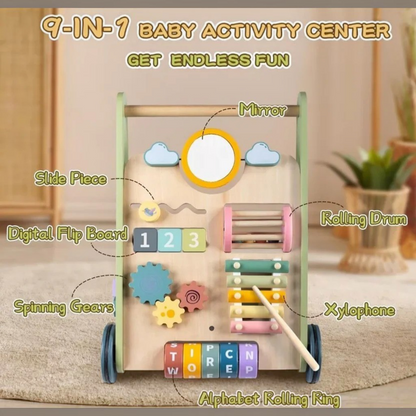 Toddler Skill Center and Wooden Activity Walker