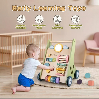 Toddler Skill Center and Wooden Activity Walker