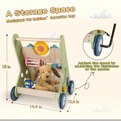Toddler Skill Center and Wooden Activity Walker