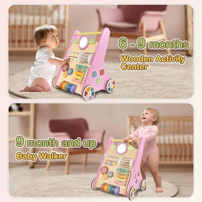 Toddler Skill Center and Wooden Activity Walker