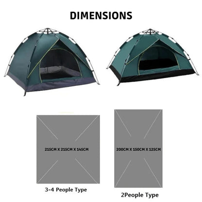 Pop Up Tent with Integrated Frame