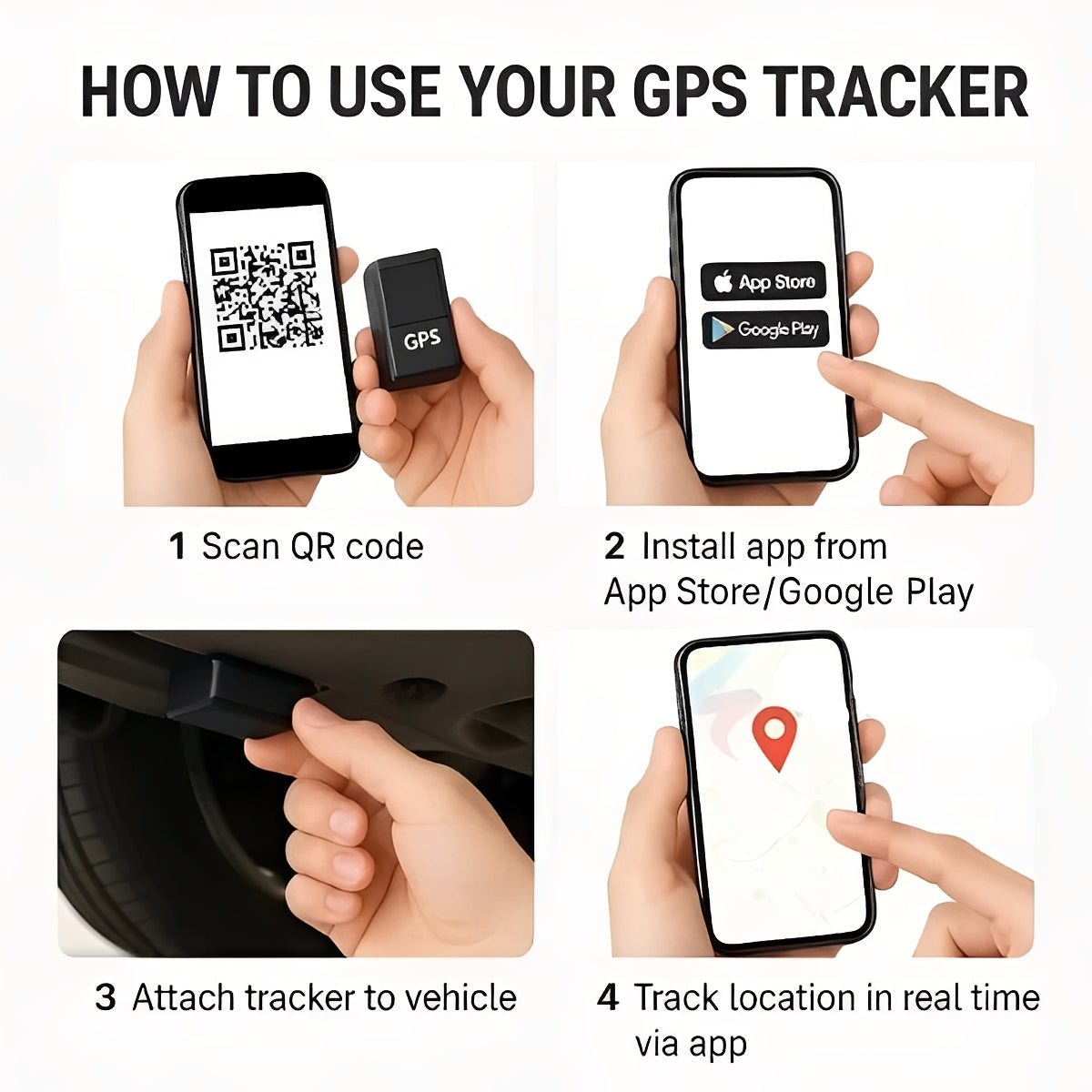 Compact Security Tracker and Magnetic GPS Tracking Device