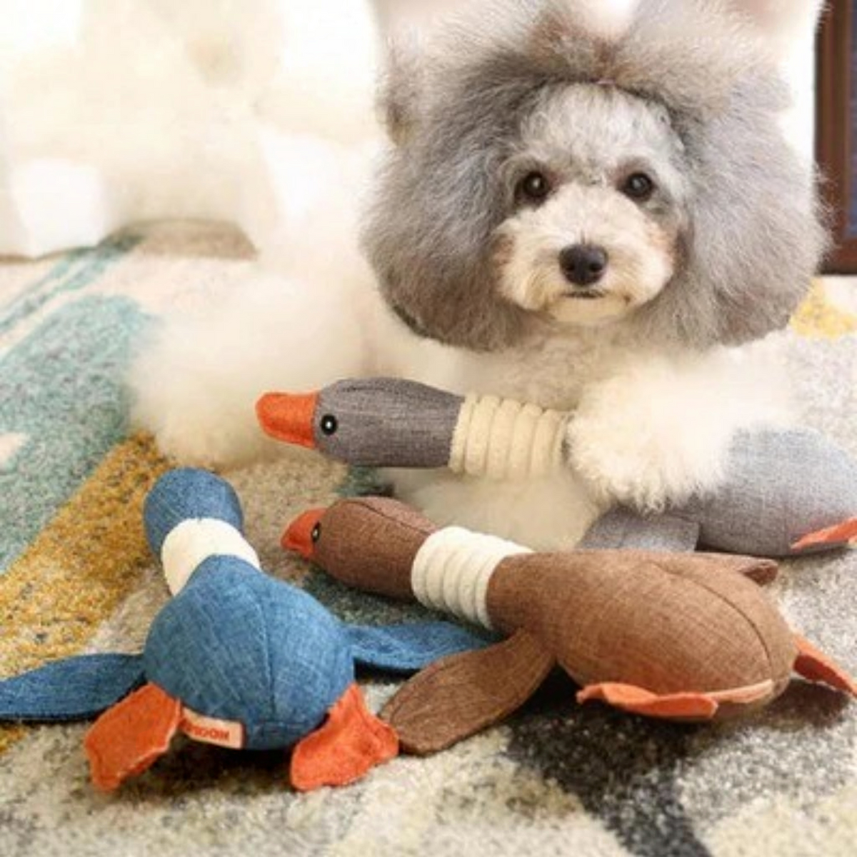 Tough Goose Plush Toy for Strong pet Chewing