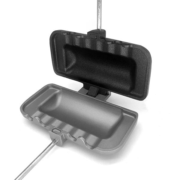 Stovetop Sandwich Maker with Nonstick Dual Heating Plates and Detachable Handle