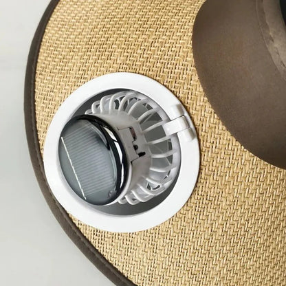 Wide Brim Sun Hat with Solar Powered Fan