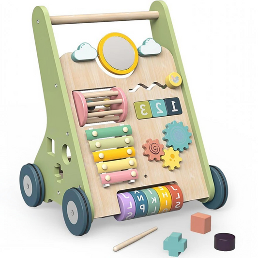 Toddler Skill Center and Wooden Activity Walker
