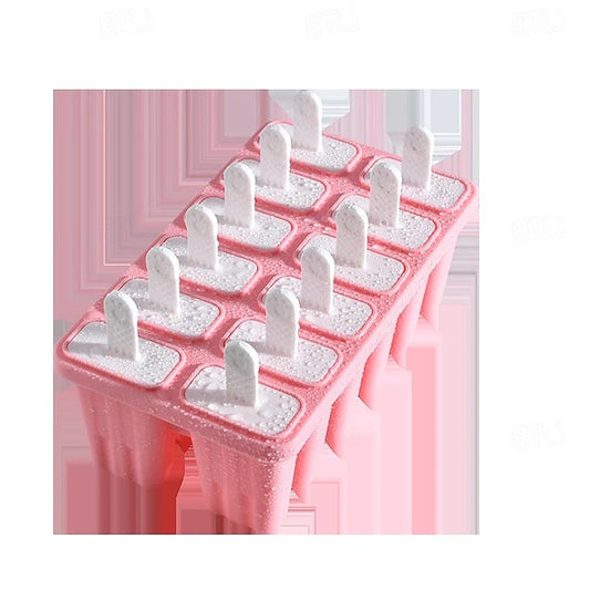 BPA Free Silicone Ice Pop Mold with Sticks for Homemade Popsicles and Frozen Treats
