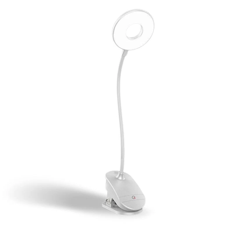 Rechargeable Clip on Desk Lamp with Touch Control and 3 Brightness Levels for Reading