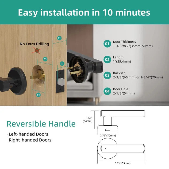 Smart Handle Door Lock with Keyless Access