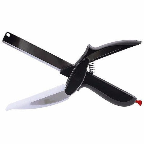 Hinged 2 in 1 Food Chopper in 304 Stainless Steel and ABS with Locking Hinge and Silicone Grips