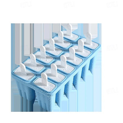 BPA Free Silicone Ice Pop Mold with Sticks for Homemade Popsicles and Frozen Treats