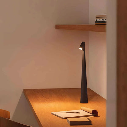 Rechargeable Aluminum Table Lamp with Adjustable Brightness and USB Port