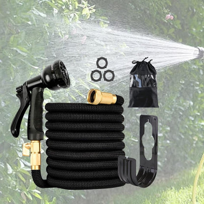 Expandable Garden Hose 100ft with 8 Spray Nozzle and Puncture Resistant Fabric