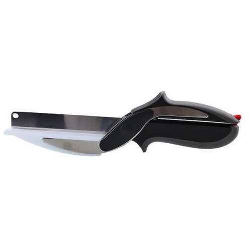 Hinged 2 in 1 Food Chopper in 304 Stainless Steel and ABS with Locking Hinge and Silicone Grips