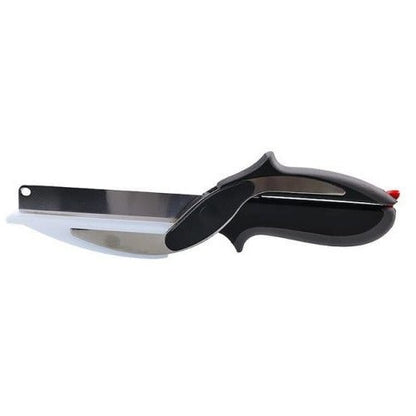 Hinged 2 in 1 Food Chopper in 304 Stainless Steel and ABS with Locking Hinge and Silicone Grips