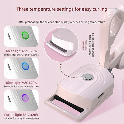 Battery Powered Heated Eyelash Wand for Extended Curl and Eye Definition