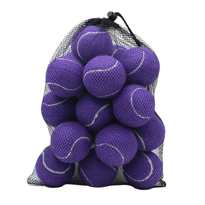 Standard Size Practice Tennis Balls, Set of 20 with Mesh Storage Bag