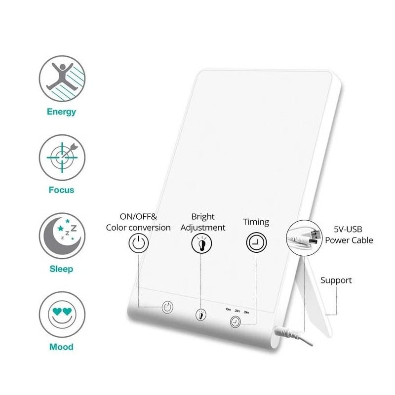 Full Spectrum Daylight Simulation Lamp with Adjustable Intensity for Winter Mood Balance