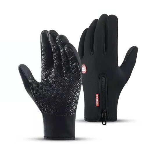 Touchscreen Winter Gloves with Textured Palm Grip and Adjustable Wrist Strap for Cold Weather