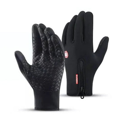 Touchscreen Winter Gloves with Textured Palm Grip and Adjustable Wrist Strap for Cold Weather