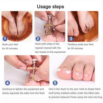 Stainless Steel Toenail Clip Tool with Hook and Tension Mechanism for Home Pedicure Care, 2 Piece