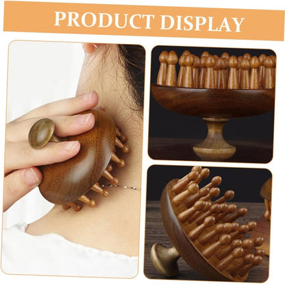 Aromatic Wood Detangling Comb with Scalp Stimulation and Body Massage Use