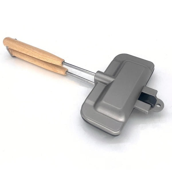 Stovetop Sandwich Maker with Nonstick Dual Heating Plates and Detachable Handle