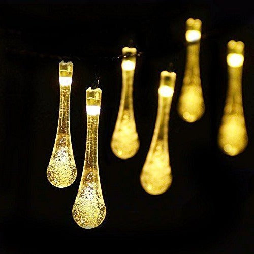 Outdoor Solar String Lights with 20 Bulbs and 8 Lighting Modes for Patio and Garden
