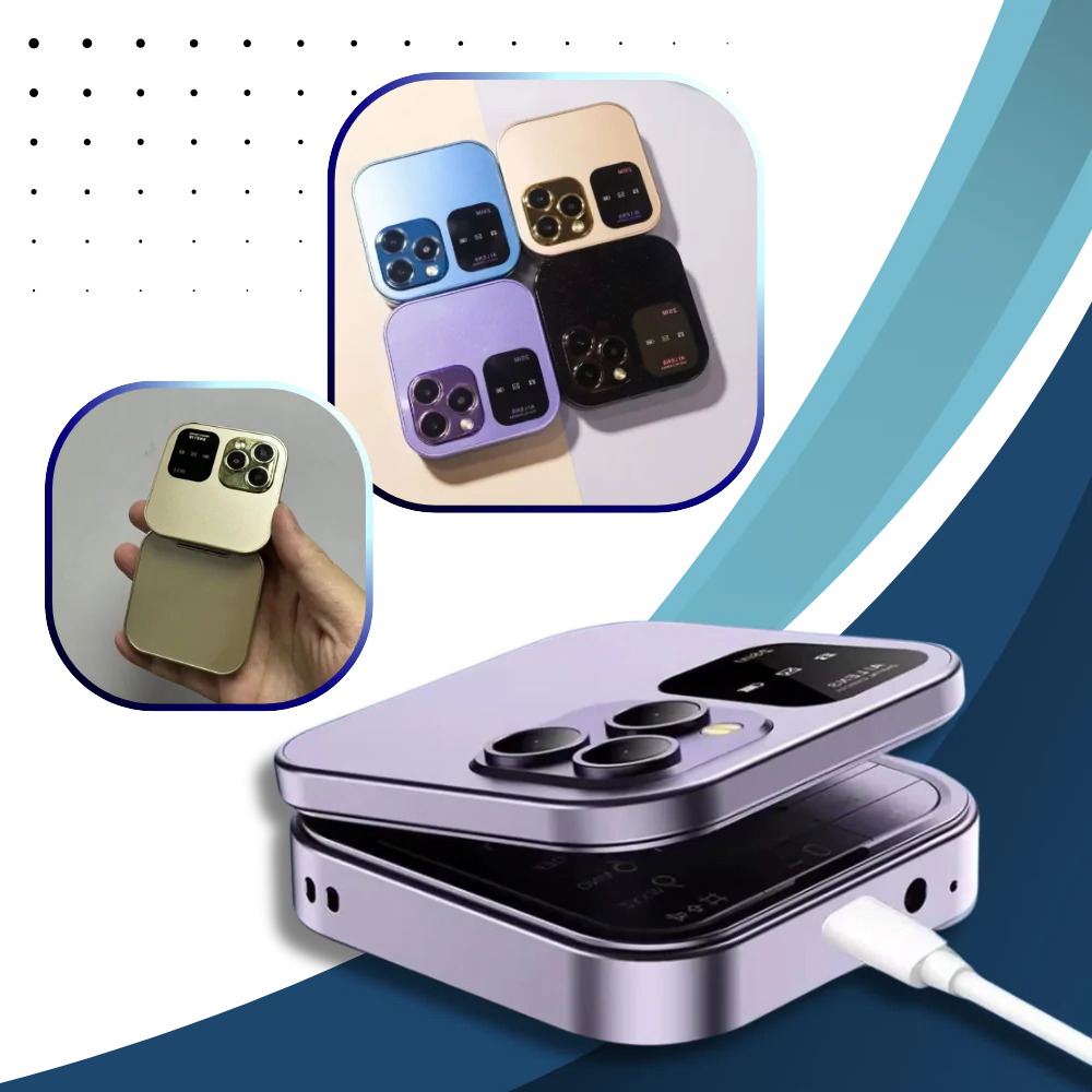 Compact Folding Cell Phone with Dual Nano SIM, Color Display and Rear Camera