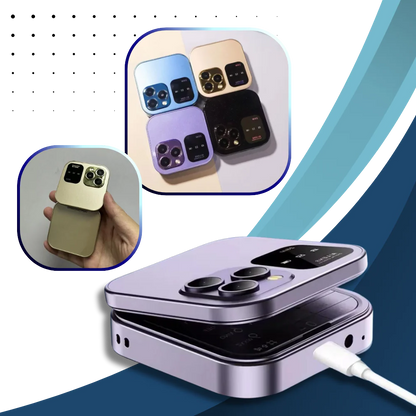 Compact Folding Cell Phone with Dual Nano SIM, Color Display and Rear Camera