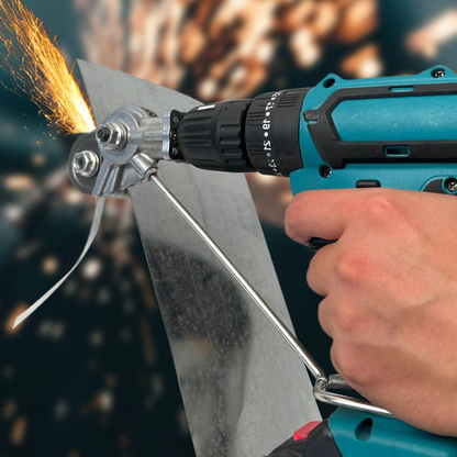 Drill Chuck Metal Sheet Cutter Attachment with Portable Design