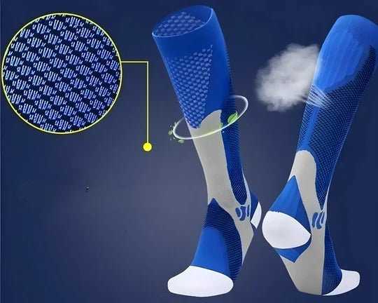 Compression Socks with Graduated Pressure and Moisture Wicking, Ankle to Calf