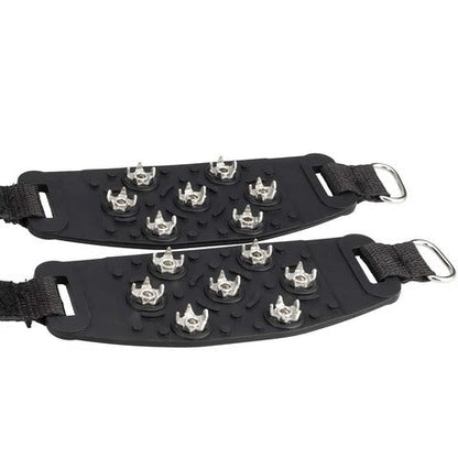Shoe Ice Cleats with Seven Steel Spikes and Adjustable Nylon Straps