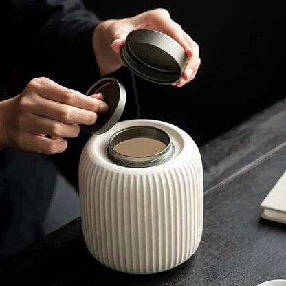 Pet Memorial Urn with Secure Lid, Ceramic Construction