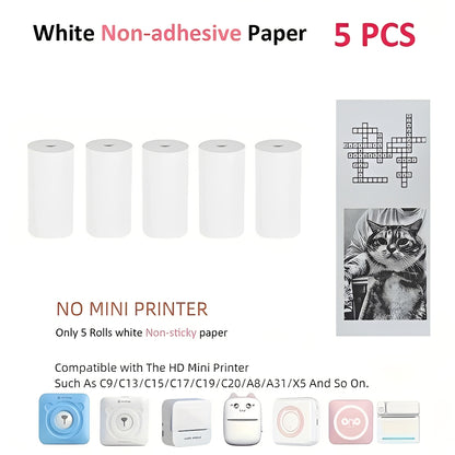 Portable Inkless Thermal Sticker Printer, Bluetooth Photo and Memo Printer