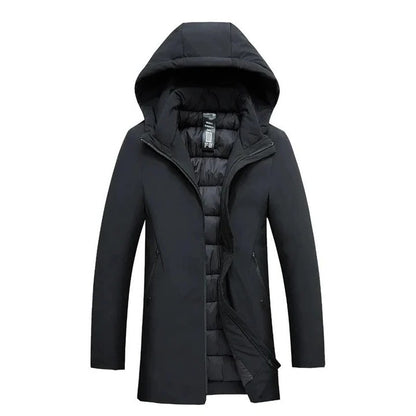 Heavyweight Waterproof Winter Parka for Men with Insulated Fleece Lining