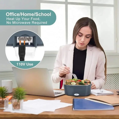Self Heating Bento Box for Travel, Office and Vehicle Use