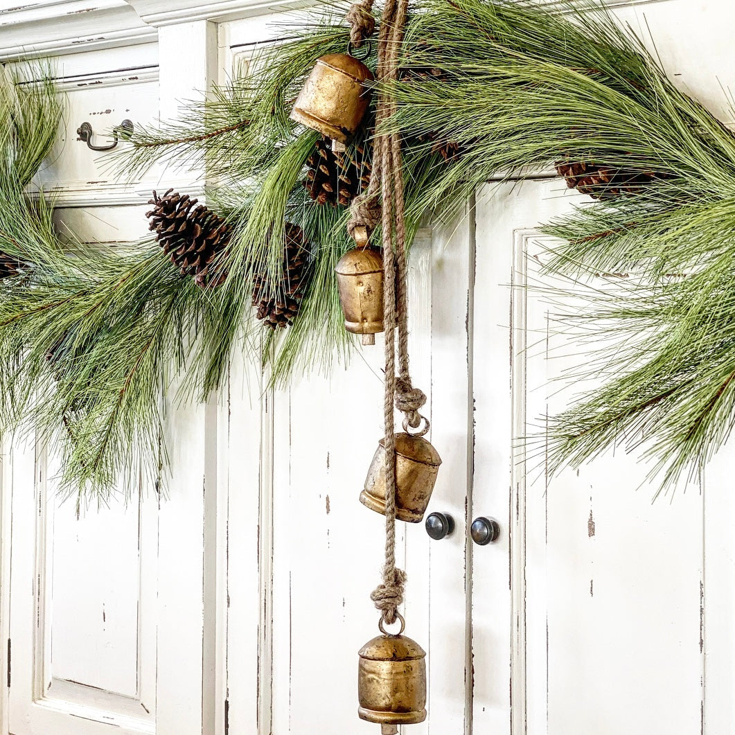 Pine Garland with Brown Pinecones and Cascading Needles 6 Feet
