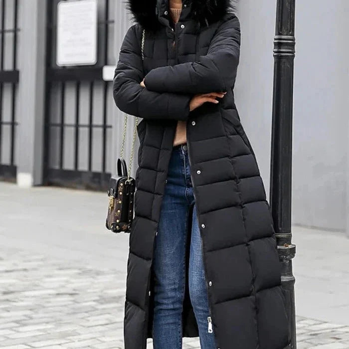 Womens Insulated Winter Jacket with Wind Resistant Shell and Zip Front for Cold Weather