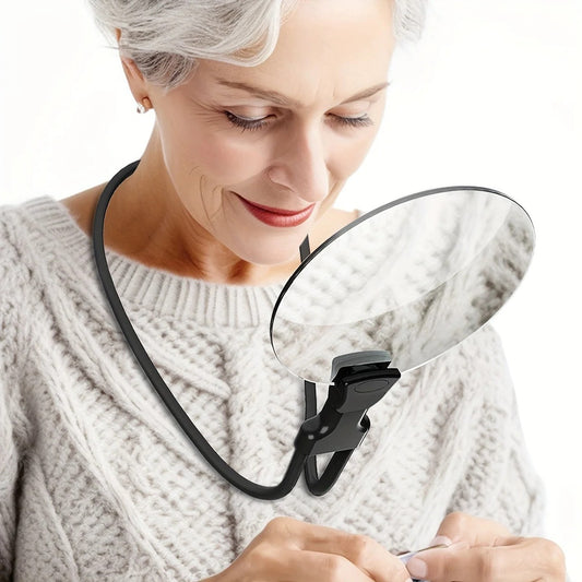 5X Magnification Hands Free Magnifying Glass with Ergonomic Neck Strap