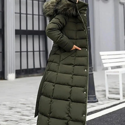 Womens Insulated Winter Jacket with Wind Resistant Shell and Zip Front for Cold Weather