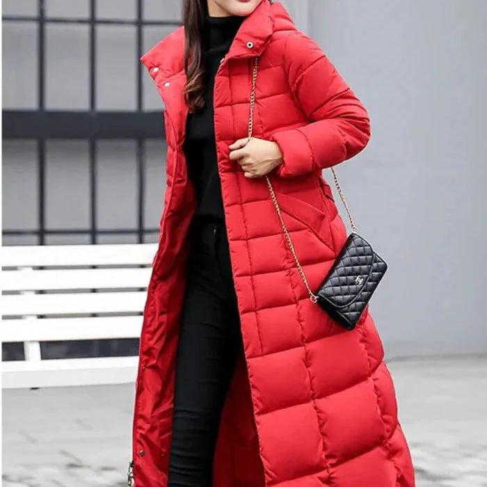 Womens Insulated Winter Jacket with Wind Resistant Shell and Zip Front for Cold Weather