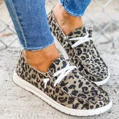 Women's Elasticated Canvas Slip-On Shoes with Roomy Toe Box and Padded Footbed