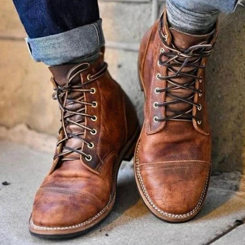 Adjustable Ankle Boots with Dual Strap Closure and Slip On Entry
