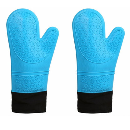 Heat Resistant Oven Gloves with Extended Forearm Coverage and Textured Grip for Baking