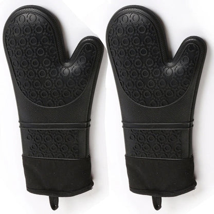 Heat Resistant Oven Gloves with Extended Forearm Coverage and Textured Grip for Baking