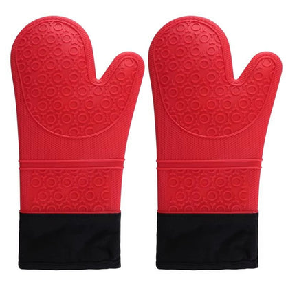 Heat Resistant Oven Gloves with Extended Forearm Coverage and Textured Grip for Baking